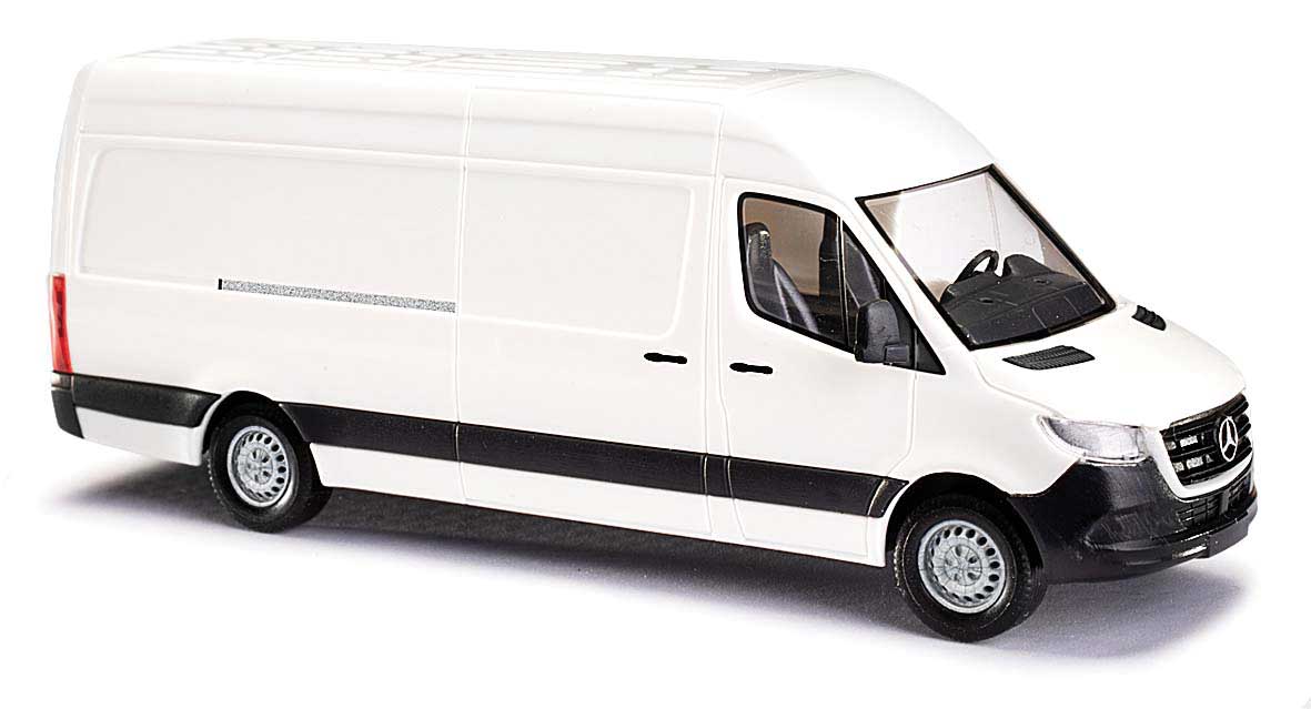 Busch 52600 HO Scale White Mercedes-Benz Sprinter High Roof Cargo Van
