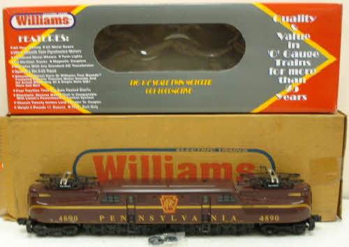 Williams 74405 O PRR Tuscan Single Stripe GG1 Electric Locomotive #4890