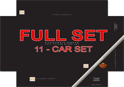Broadway Limited 1648 HO California Zephyr 11-Car Mixed Set B