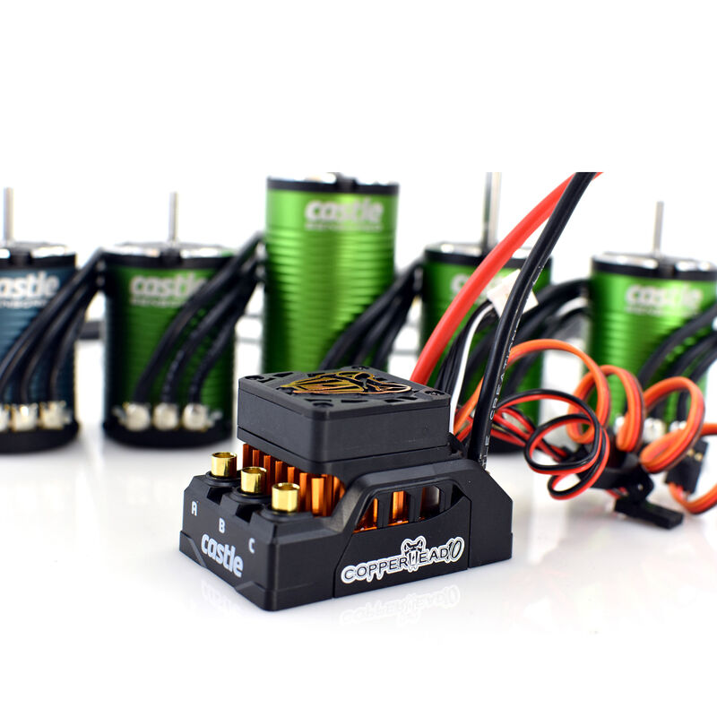 Castle Creations 010-0166-01 Copperhead 10 Waterproof Sensored ESC and 4600KV Motor