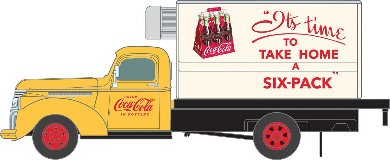 Classic Metal Works 30597 HO Scale 1940's Chevy Reefer Delivery Truck Coca-Cola