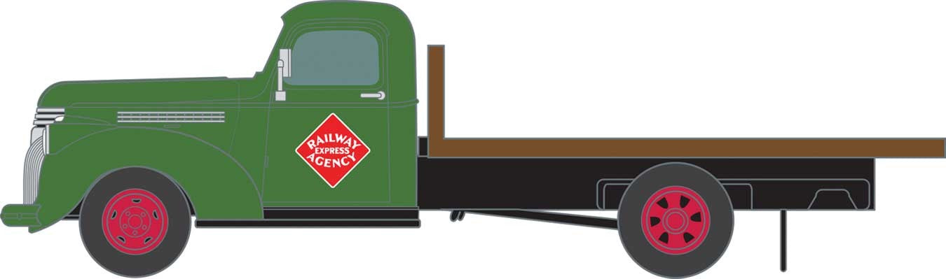 Classic Metal Works 40018 HO Scale 1940's Chevy Flatbed Truck with Crates REA