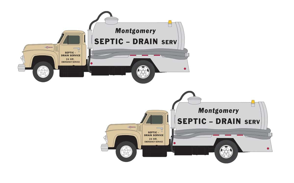 Classic Metal Works 50416 N Scale 1957 Chevrolet Septic Tank Truck Montgomery
