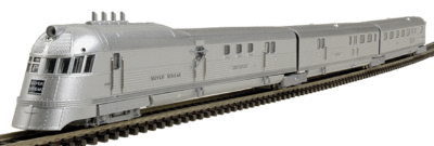 Con-Cor 01-008721 HO Scale 1934 Pioneer Zephyr 3 Car Train Set
