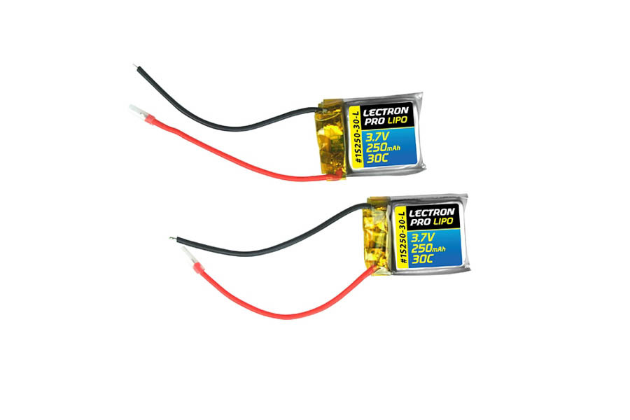 Lectron Pro 3.7V 250mAh 30C Lipo Battery 2 Pack for Syma S107 / S107G Helicopters 1S250-30-L (1S250-30-L)