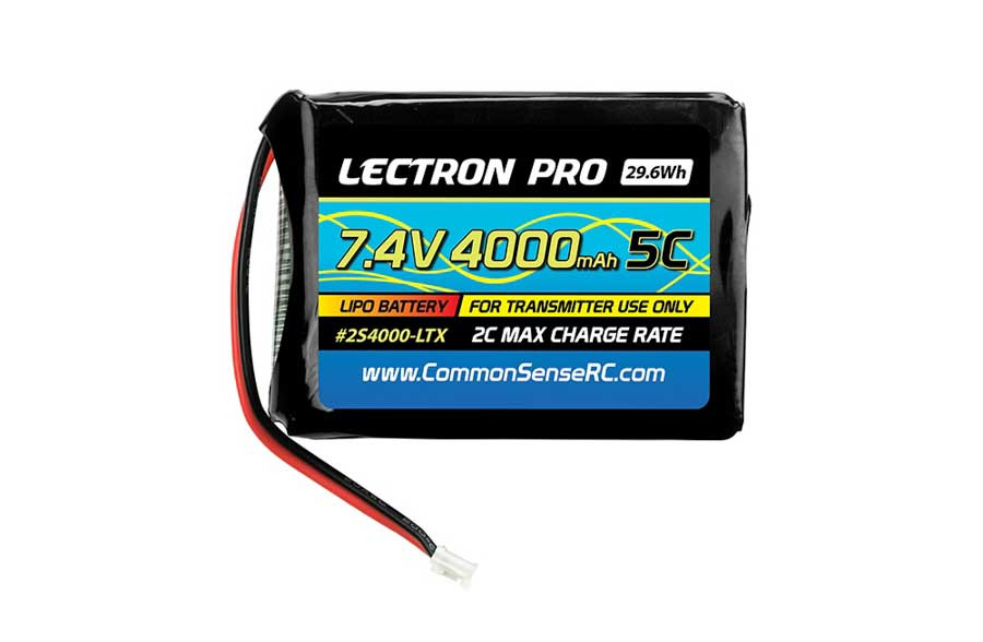 Lectron Pro 7.4V 4000mAh Lipo TX Battery for the Spektrum DX7S DX8 and DX9 2S4000-LTX (2S4000-LTX)