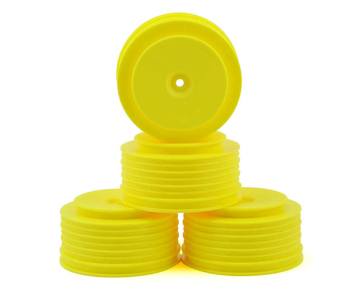 DE Racing PS4-LY Yellow Speedline SC Wheels for TLR 22SCT, TEN-SCTE, Tekno SCT410