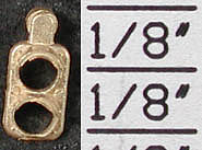 Detail Associates 101024 HO Scale Dual Headlight -- Brass w/Vertical