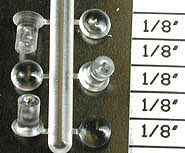 Detail Associates 1710 HO Scale Headlight Lenses pkg(12) -- 12"