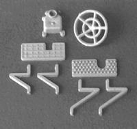 Detail Associates 6403 HO Scale Brakewheel & Gear pkg(2) -- Ukeco