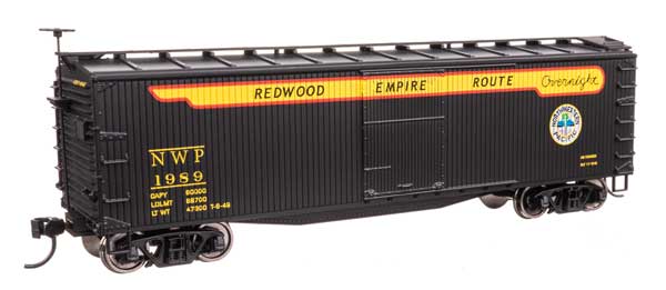 Walthers Mainline 910-40190 HO Scale 40' Wood Boxcar RTR NWP #1989