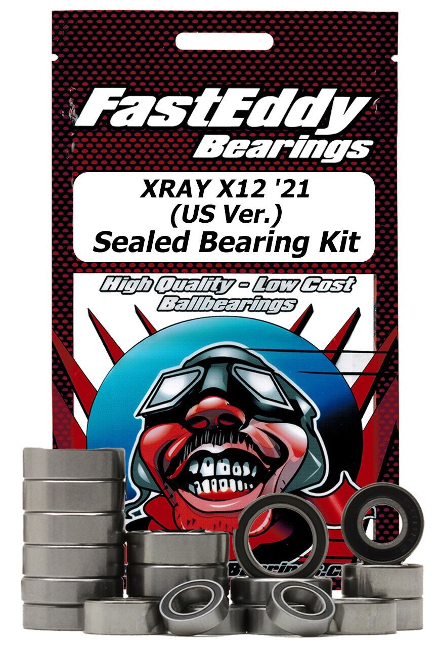 Fast Eddy Bearings TFE6565 XRAY X12 US '21 Rubber Sealed Bearing Kit