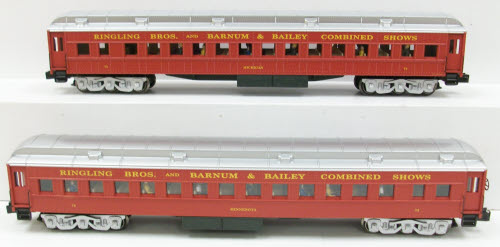Lionel K-Line 6-21688 O Ringling Bros. 18" Heavyweight Coach Car (Set of 2)