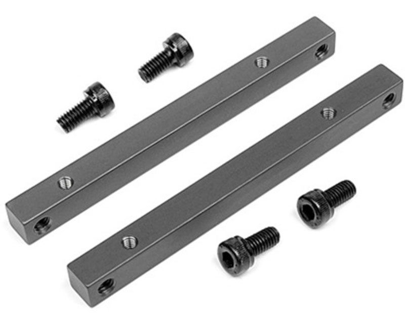HPI 100907 Motor Mount Brace Savage Flux 7x7x80mm Gray (2) (100907)
