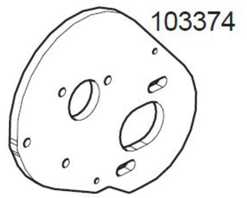 HPI 103374 Motor Plate 3.0mm 7075/Gray Blitz (103374)