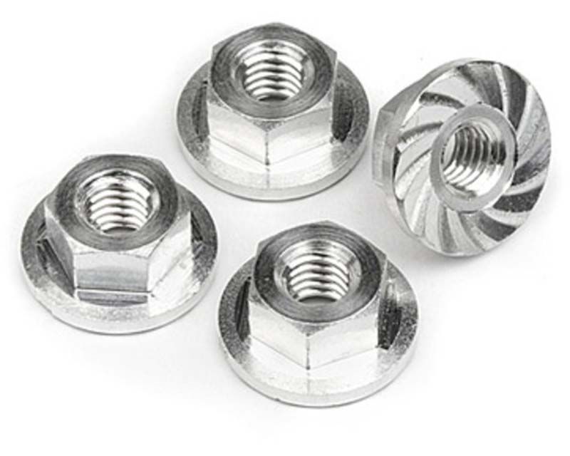 HPI 103908 Serrated Flange Nut M4x10.8mm Blitz (4 Pcs) (103908)