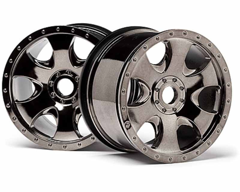 HPI 105801 Warlock Wheel Savage Flux 83x55mm Black Chrome (2 Pcs) (105801)