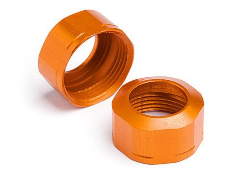 HPI 106633 Shock Cap 12xm13x0.8mm Grooved Orange (2) (106633)