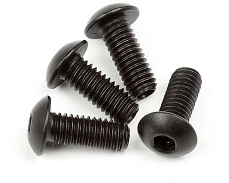 HPI 107372 M4x10mm BHCS Button Head Cap Screws Apache C1/SC (4 Pcs) (107372)
