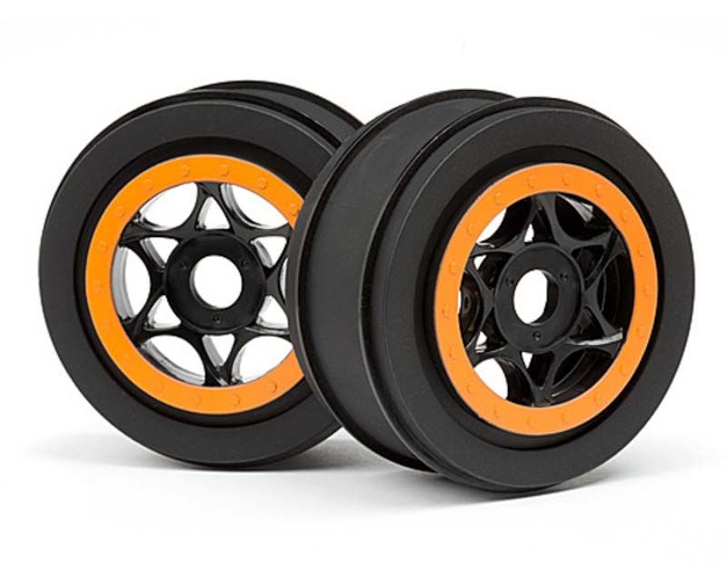 HPI 107855 Ah-64 Wheel Black Orange 42x83mm (2 Pcs) (107855)