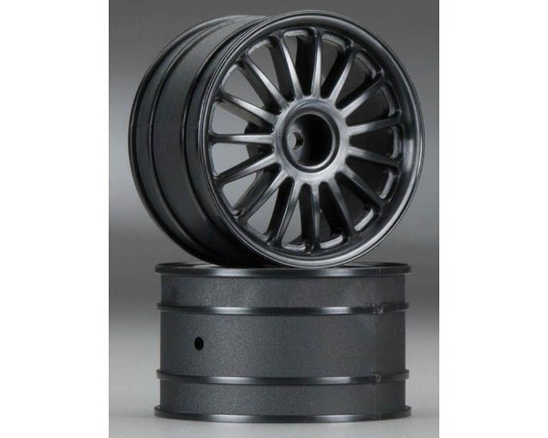 HPI 107972 WR8 Tarmac Wheels WR8 Rally Flux Black 2.2 inch 57x35mm (2 Pcs) (107972)