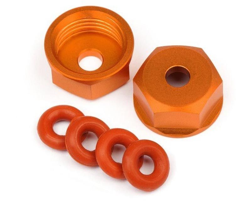HPI Racing HPI108071 Aluminum Bottom Shock Cap for the Savage XS (Orange - 2 Pcs.) (108071)