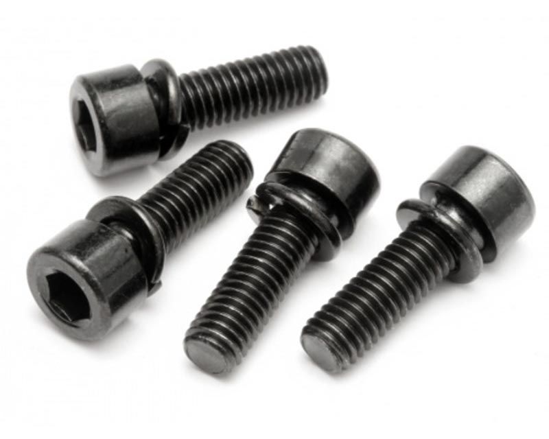 HPI Racing HPI15447 Socket Head Cap Screws w/ Spring Washers Baja 5B M5x16mm (4 Pcs) (15447)