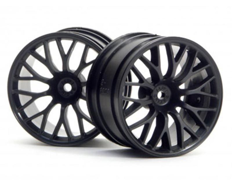 Discontinued - HPI 3036 Mesh Wheel Black Super Nitro (2) (3036)