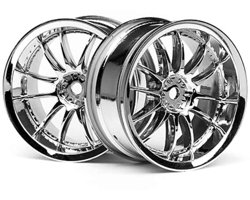 Discontinued - HPI 3280 Work Xsa 02c Wheels 26mm Chrome 3mm Offset (3280)