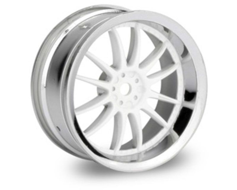 Discontinued - HPI 3283 Work Xsa Wheels 26mm Chrome/White 3mm Offset (2) (3283)