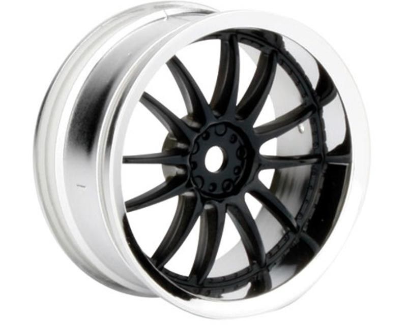 Discontinued - HPI 3286 Work Xsa Wheels 26mm chrome/black 3mm Offset (2) (3286)
