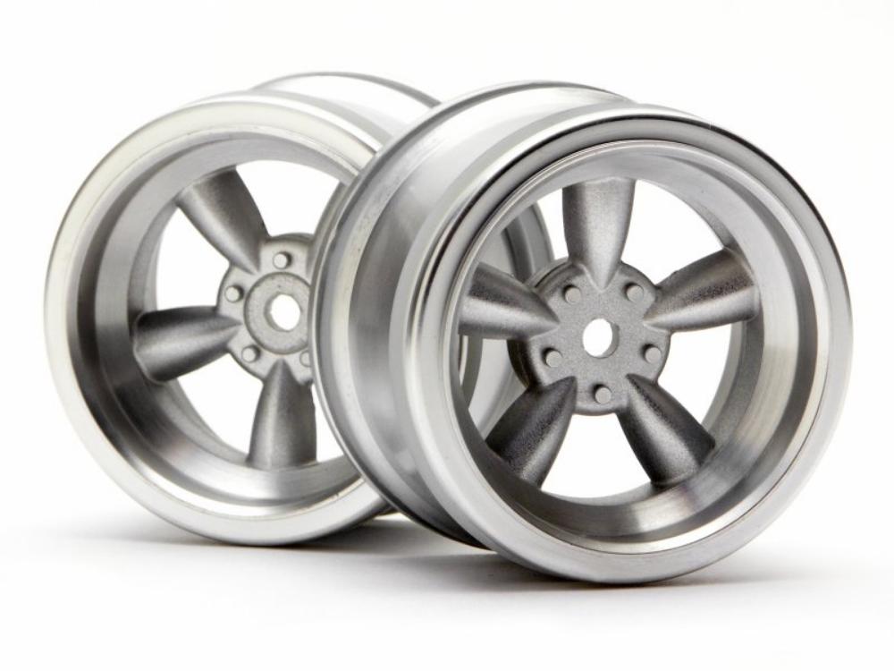 HPI Racing 3820 Vintage 5 Spoke Wheel 31mm Matte Chrome (6mm Offset) (3820)