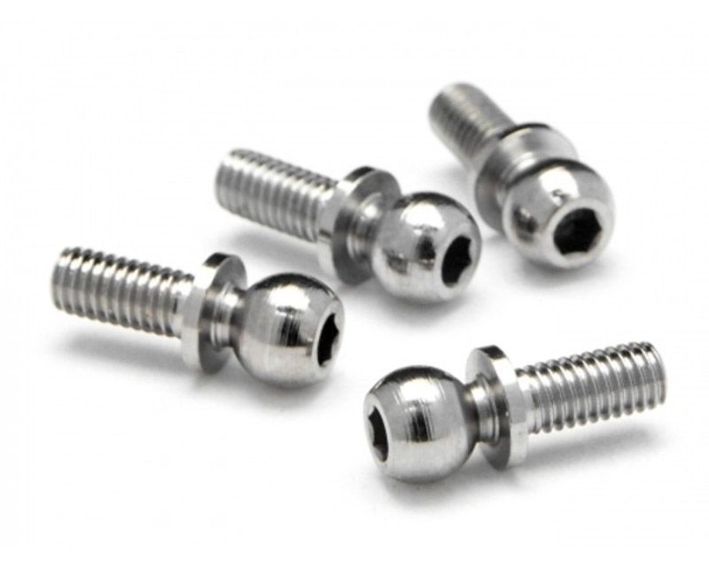 HPI 86196 Ball 4.3x11.5mm 4-40 Hex Socket Silver (4) (86196)