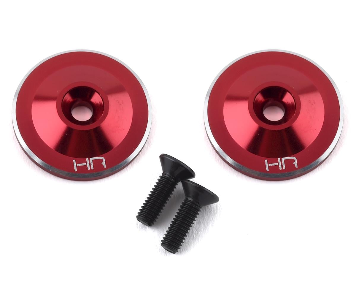 Hot Racing Aluminum Large Wing Buttons (Red) (2) HRAAON40U02