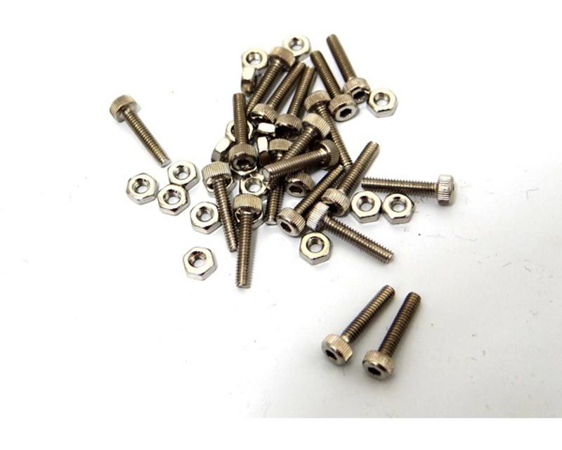 Hot Racing BLWS208 Replacement 2x10mm Hardware for BLW19 Steel Wheels Chrome (20) (BLWS208)