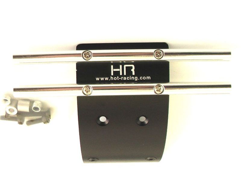 Hot Racing CRP0301 Black Aluminum Mini Bumper with Mount CRP (CRP0301)