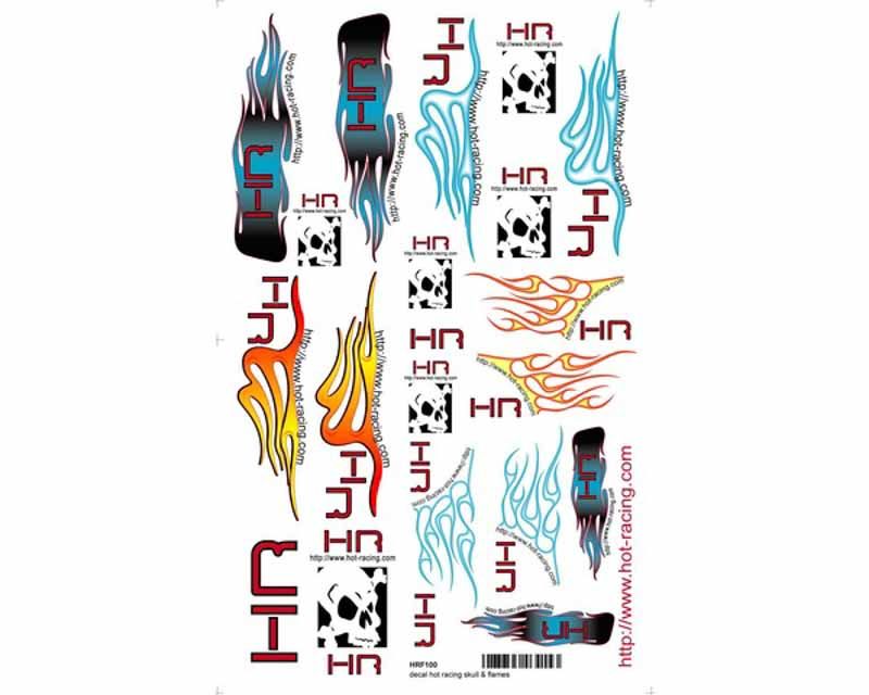 Hot Racing HRF100 Decal Hot Racing Skull & Flames (HRF100)