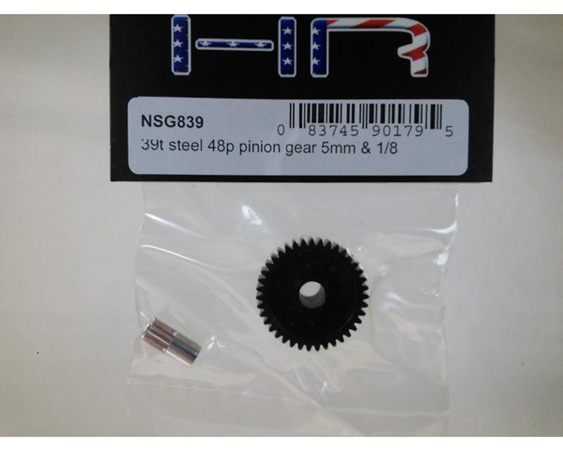 Hot Racing NSG839 39t steel 48p Pinion Gear 5mm & 1/8 (NSG839)