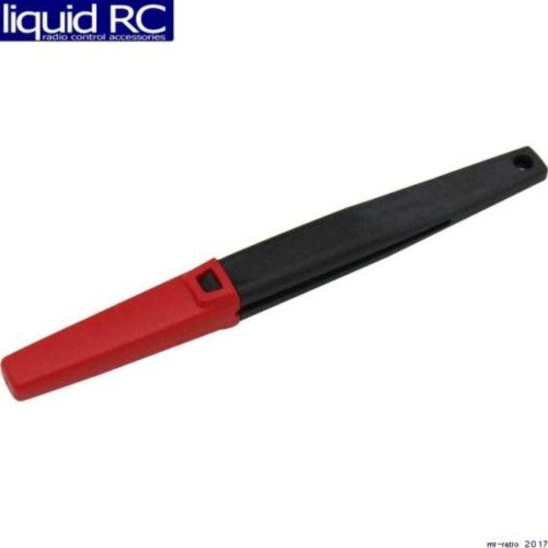 Hot Racing SDTS13PL02 Long Progressive Fine Point Tweezers Rubber Grip (SDTS13PL02)