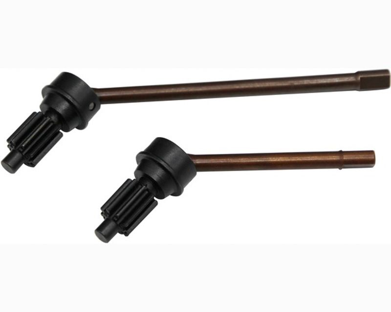 Hot Racing STRXF12SFG S2 Hardened Steel Front CV Drive Shaft Axles Traxxas TRX-4 (STRXF12SFG)