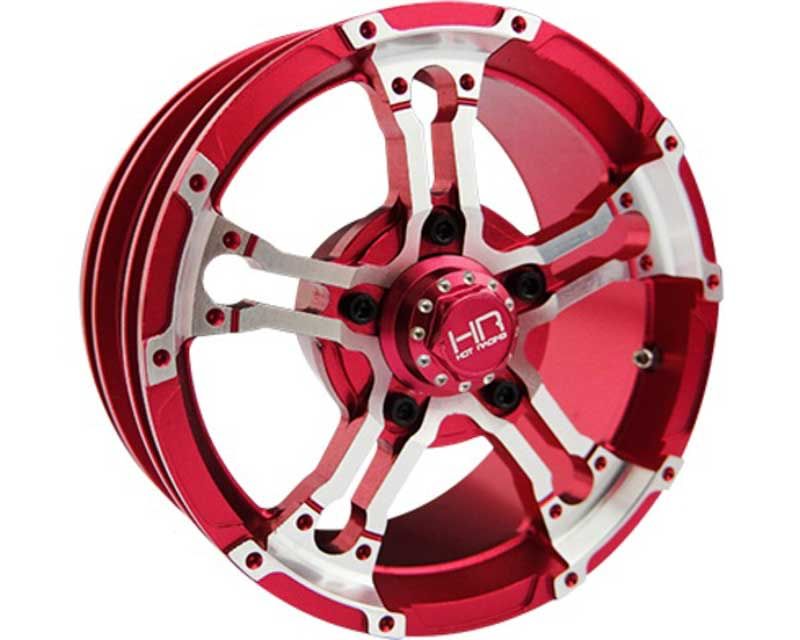 Hot Racing TCC19W02 1.9 Aluminum Truck Wheel Cap 26mm Red (TCC19W02)