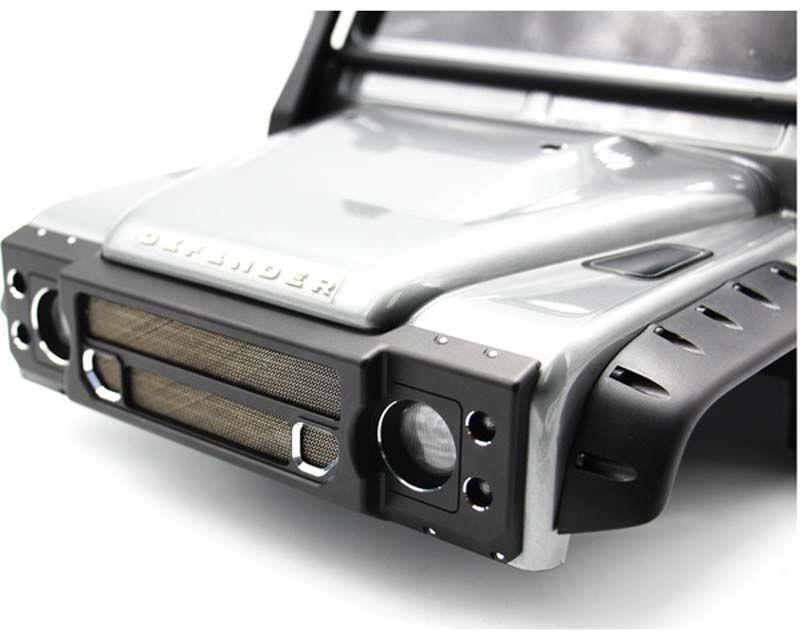 Hot Racing TRXF03A01 Anodized Aluminum Grille TRX4 Land Rover Defender Body (Black) (TRXF03A01)