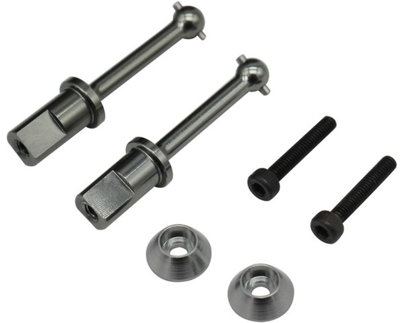 Hot Racing TTDR288H Aluminum screw Wheel hub and Driveshafts Set T3-01 (TTDR288H)
