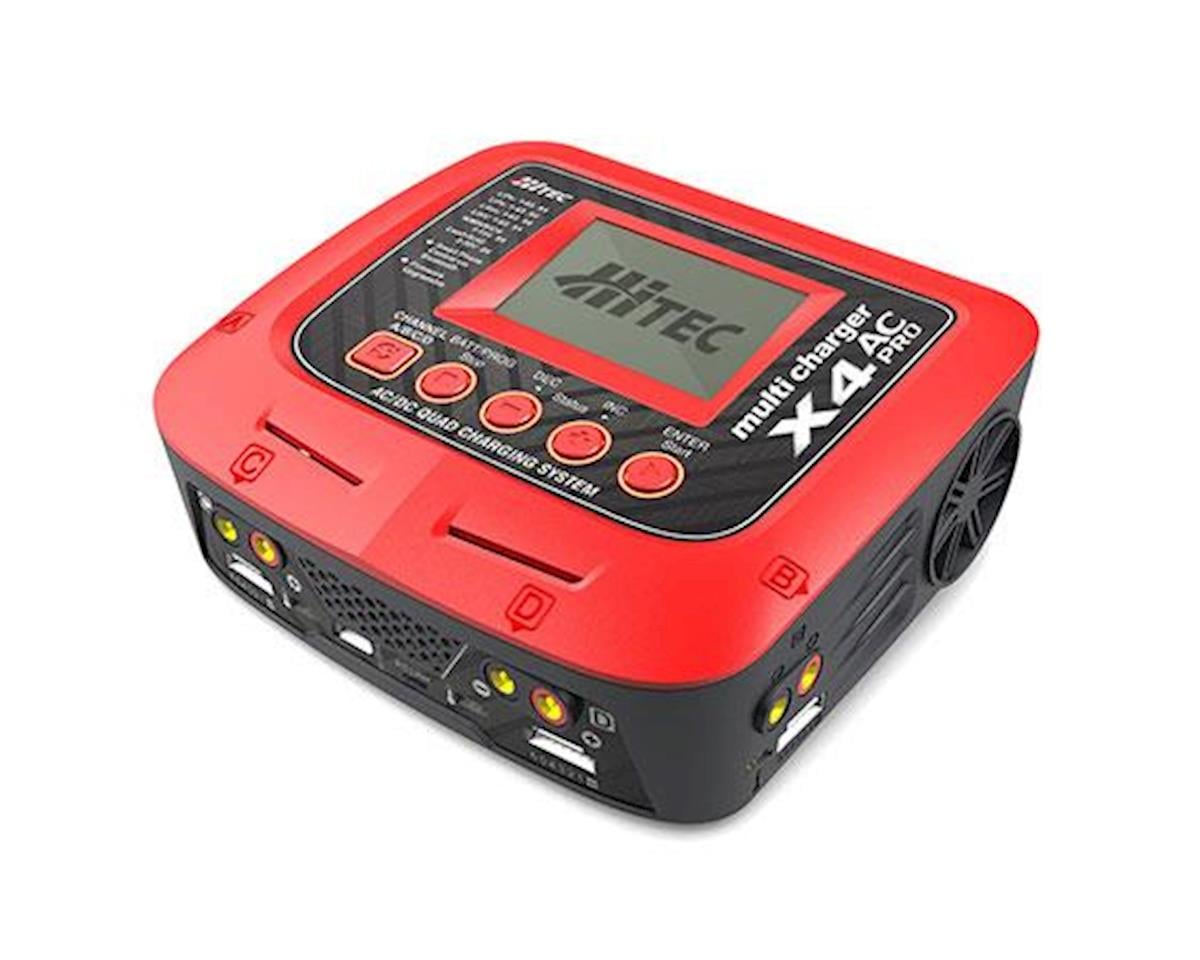 Hitec X4 AC Pro Four Port AC/DC Multicharger (6S/10A/300W) HRC44254