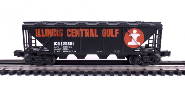 Industrial Rail 4101 O Gauge 4 Bay Covered Hopper Illinois Central Gulf ICG 120381