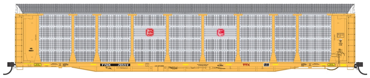 InterMountain 452102 HO Scale Bi-Level Autorack Kansas City Southern KCS