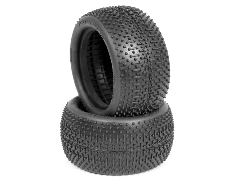 J Concepts 3038-02 2.2" Flip Outs Rear Buggy Tires-Super Soft Green Compound