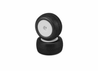 J Concepts 3102-101091 White Mini-T 2.0 Wheels with Pink Compound Sprinter Tires