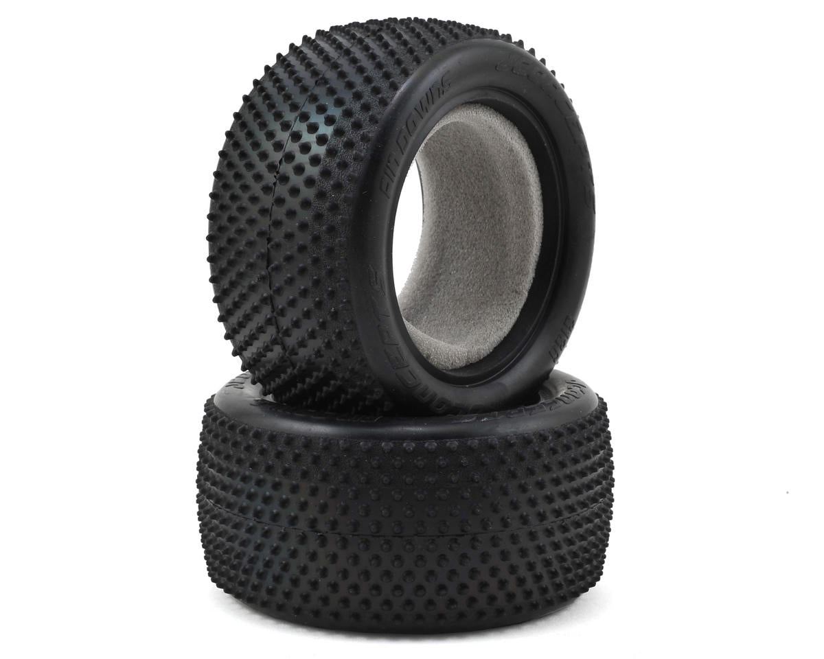 J Concepts 3136-010 Pin Downs 1/10 Buggy Rear Tires with Pink Medium Soft Carpet Compound