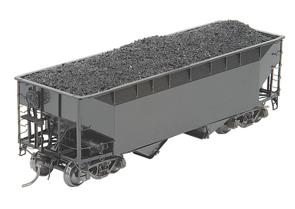 Kadee 7001 HO 50 Ton AAR Standard 2 Bay Open Hopper with Coal Load Undecorated
